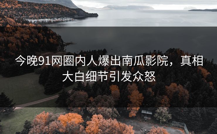 今晚91网圈内人爆出南瓜影院，真相大白细节引发众怒