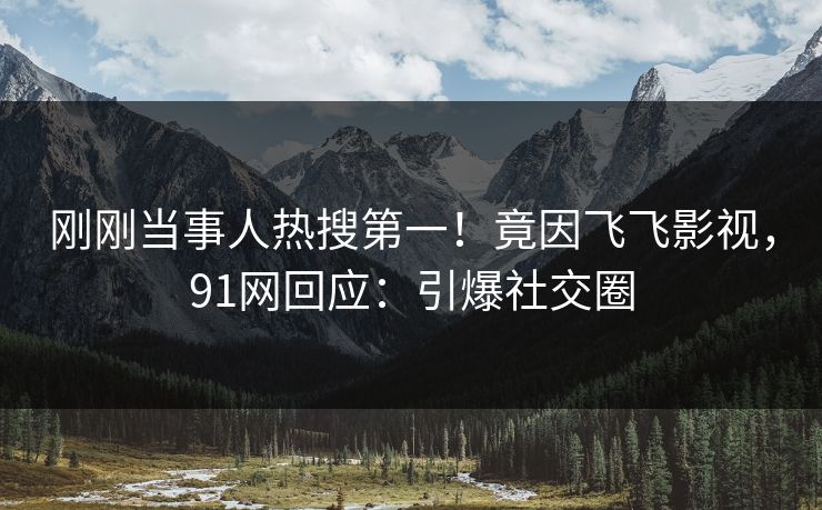 刚刚当事人热搜第一！竟因飞飞影视，91网回应：引爆社交圈